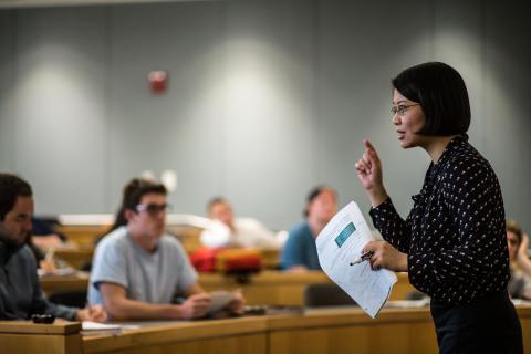 Faculty member teaching a class