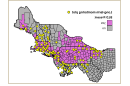 这张地图显示了东北和北大西洋沿岸各州，从俄亥俄州到新英格兰. 粉红色的县表示发现山毛榉叶病的地方.